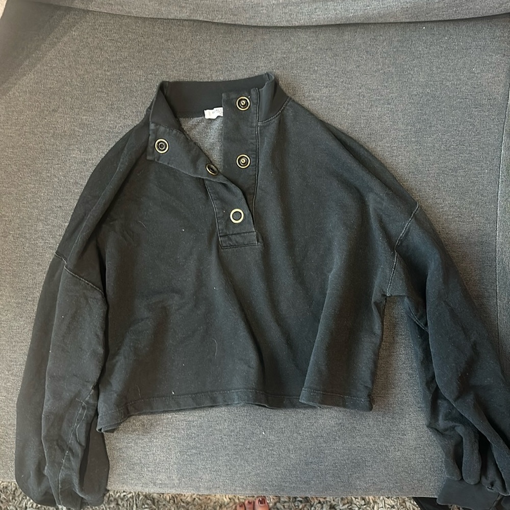 Project Social T cropped boxy long sleeve with buttons